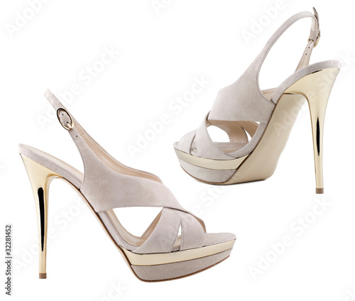 Women's shoes on a white background.