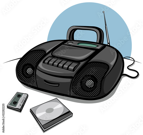 Portable tape recorder with CD player