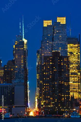 Looking Down 42st New York city from across the hudson river © Jorge Moro