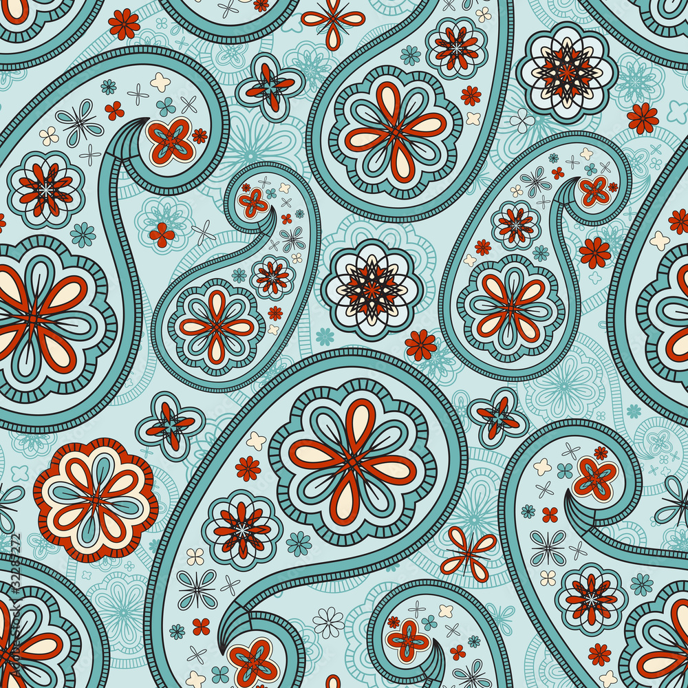 vector seamless pattern in eastern style