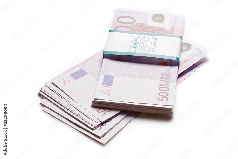 Pile of euros isolated on white background Pile of euros isolated on white background