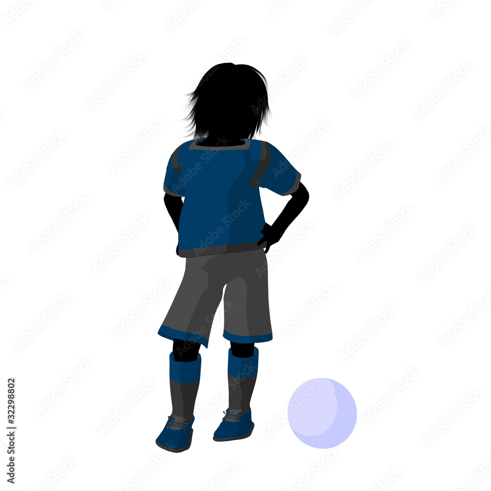 Male Tween Soccer Player Illustration Silhouette Male Tween Soccer Player Illustration Silhouette