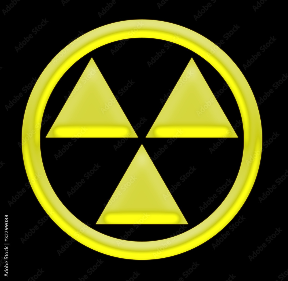 Symbol: Radioaktiv / Atomkraft - Gelb auf Schwarz Symbol: Radioaktiv / Atomkraft - Gelb auf Schwarz