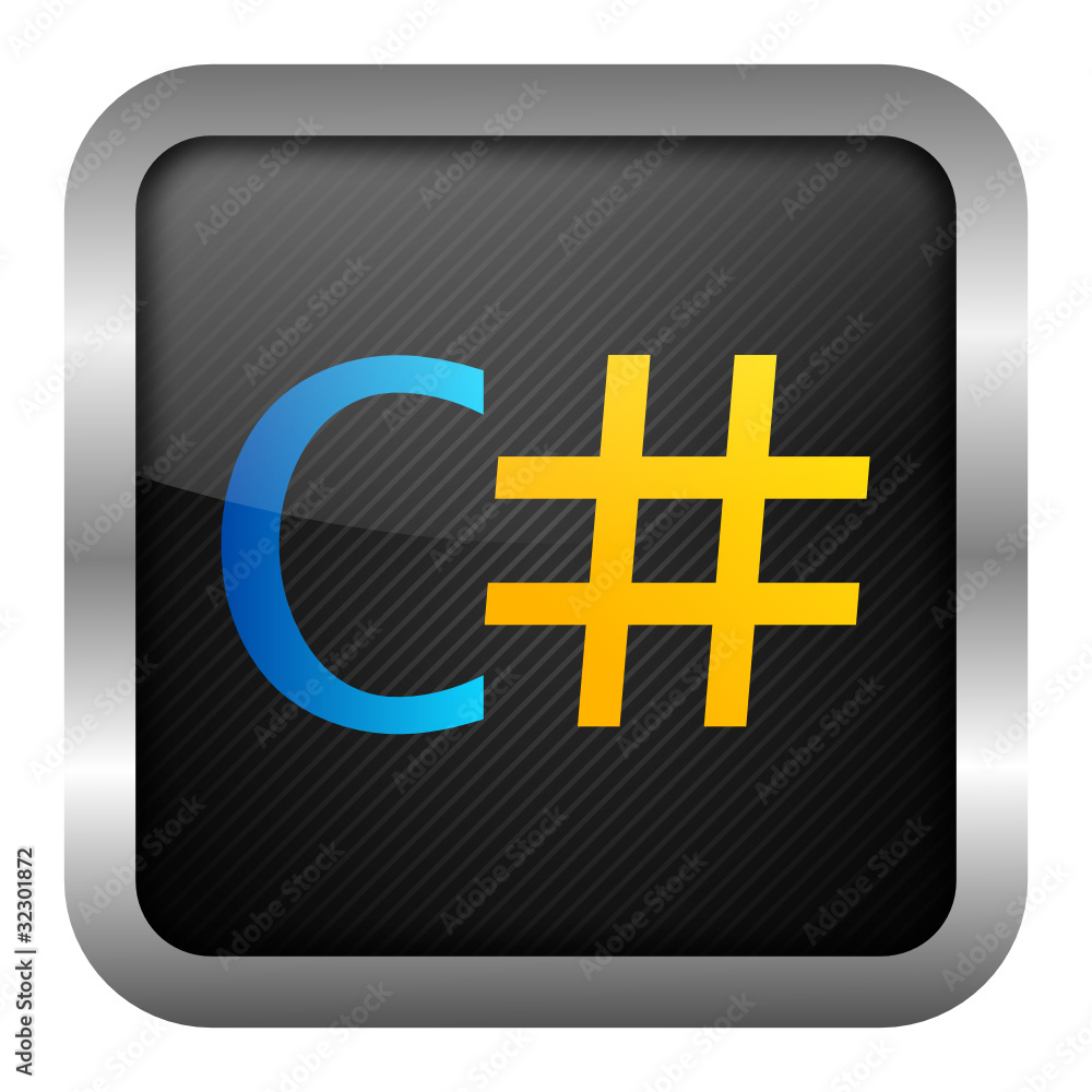 blue & yellow icon - C Sharp Stock Vector | Adobe Stock