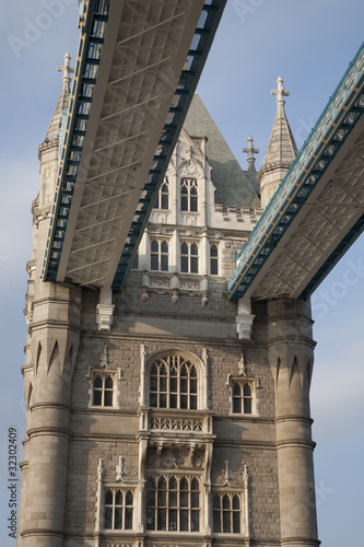 Detail of Tower Bridge in London, England, UK