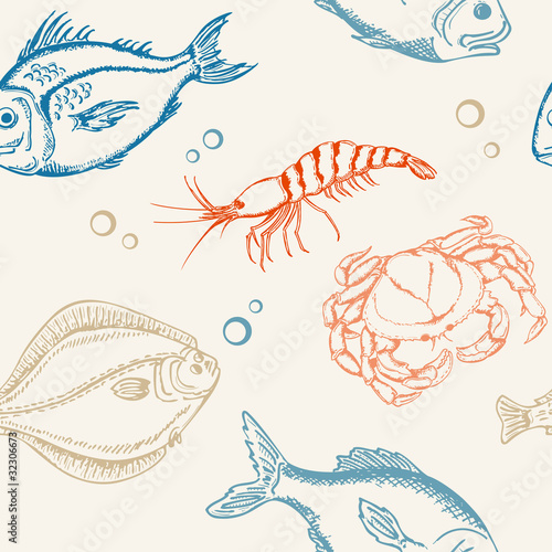 seamless pattern with fish