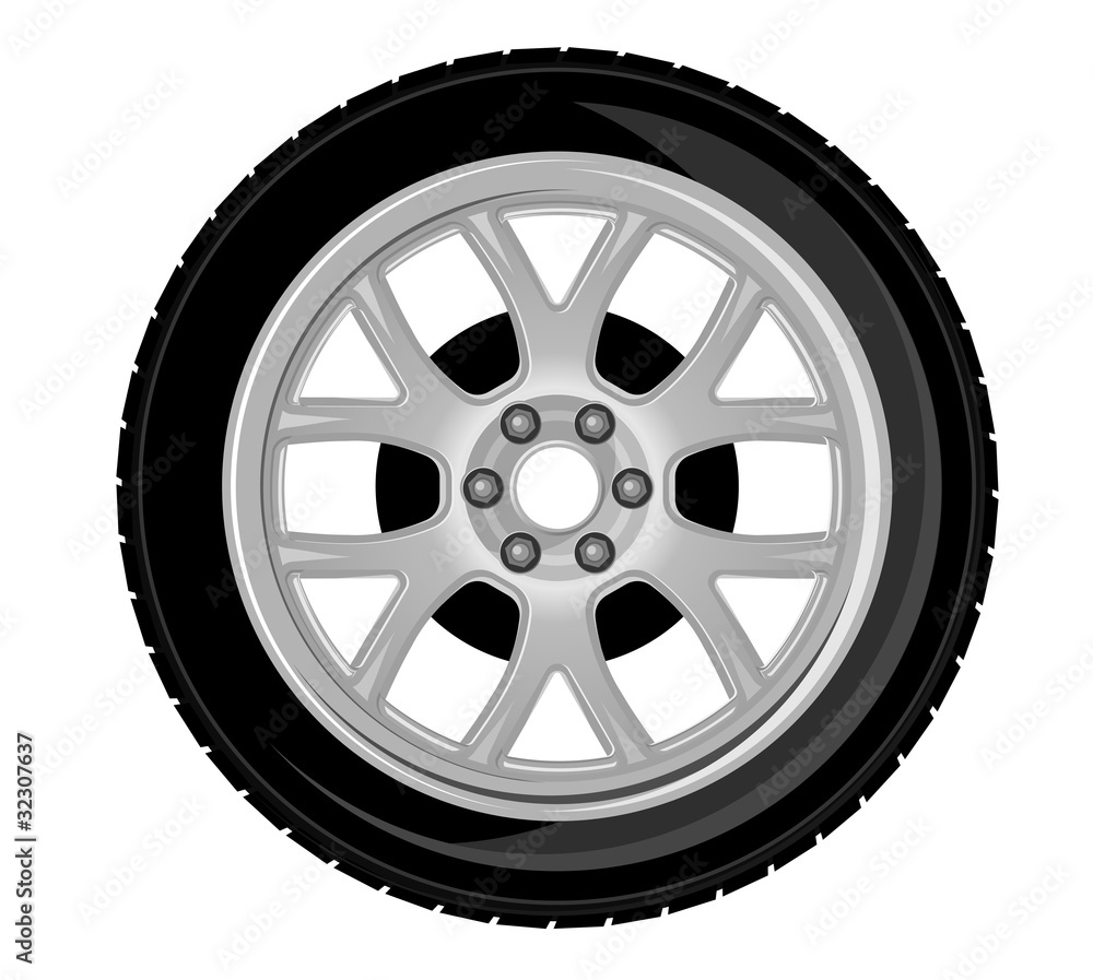 Obraz premium Wheel and tire