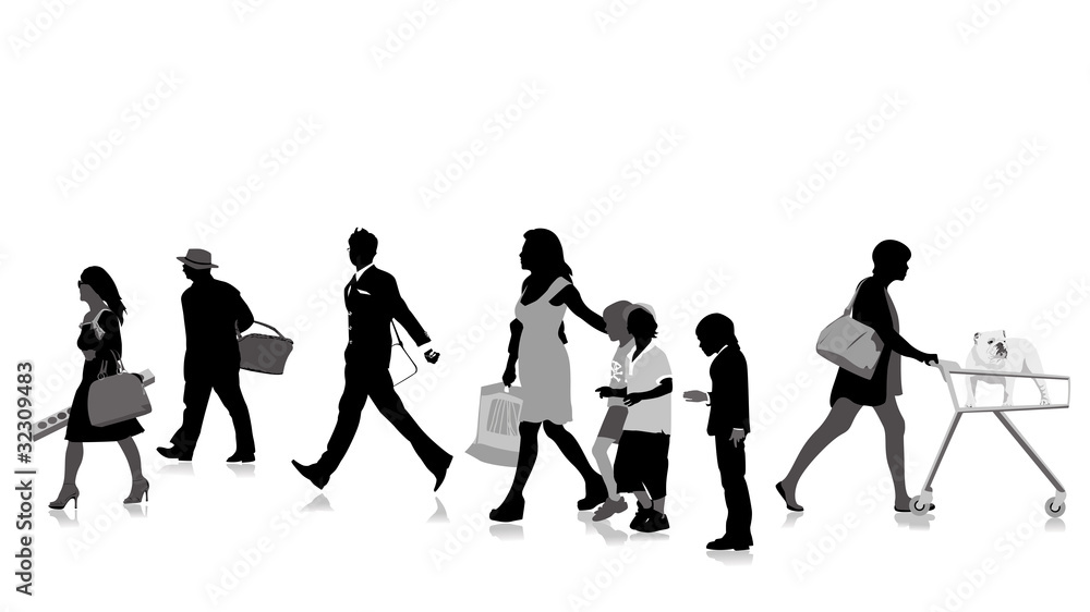 shopper silhouettes