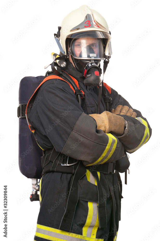 Naklejka premium Firefighter