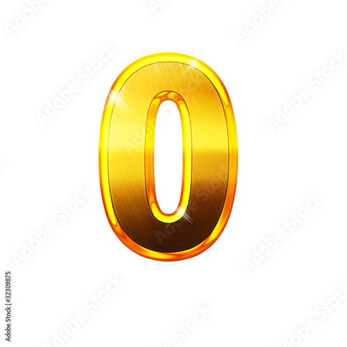 0 - zéro - chiffre en OR