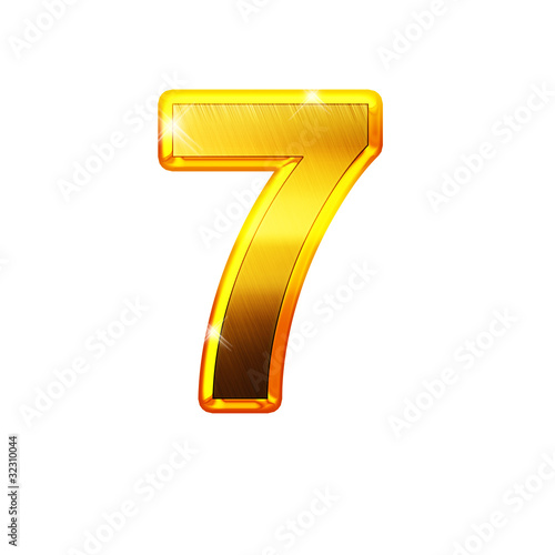 7 - sept - chiffre en OR
