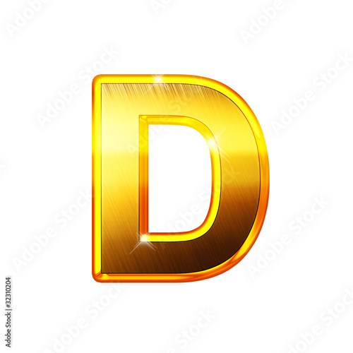 D - Alphabet en lettres dorées