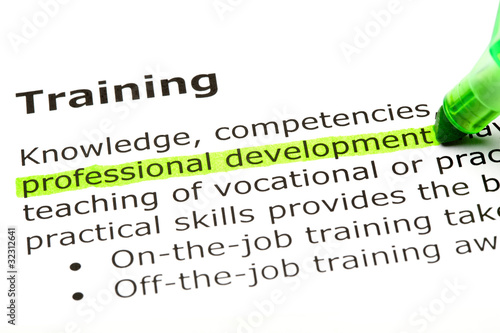 Dictionary definition of the word Training Professional development photo