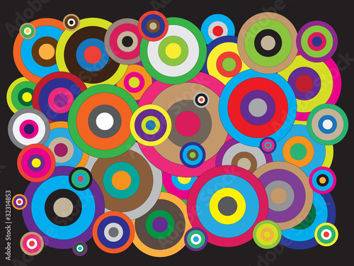Different circles colorful vectors