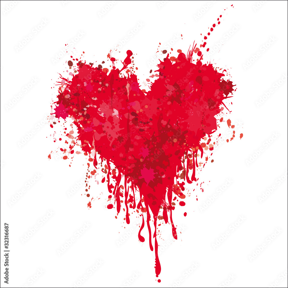 Heart with blood Heart with blood