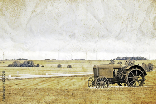 Vintage Picture Design - Old Tractor