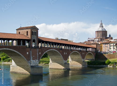 Ponte Vecchio and Duomo, Pavia