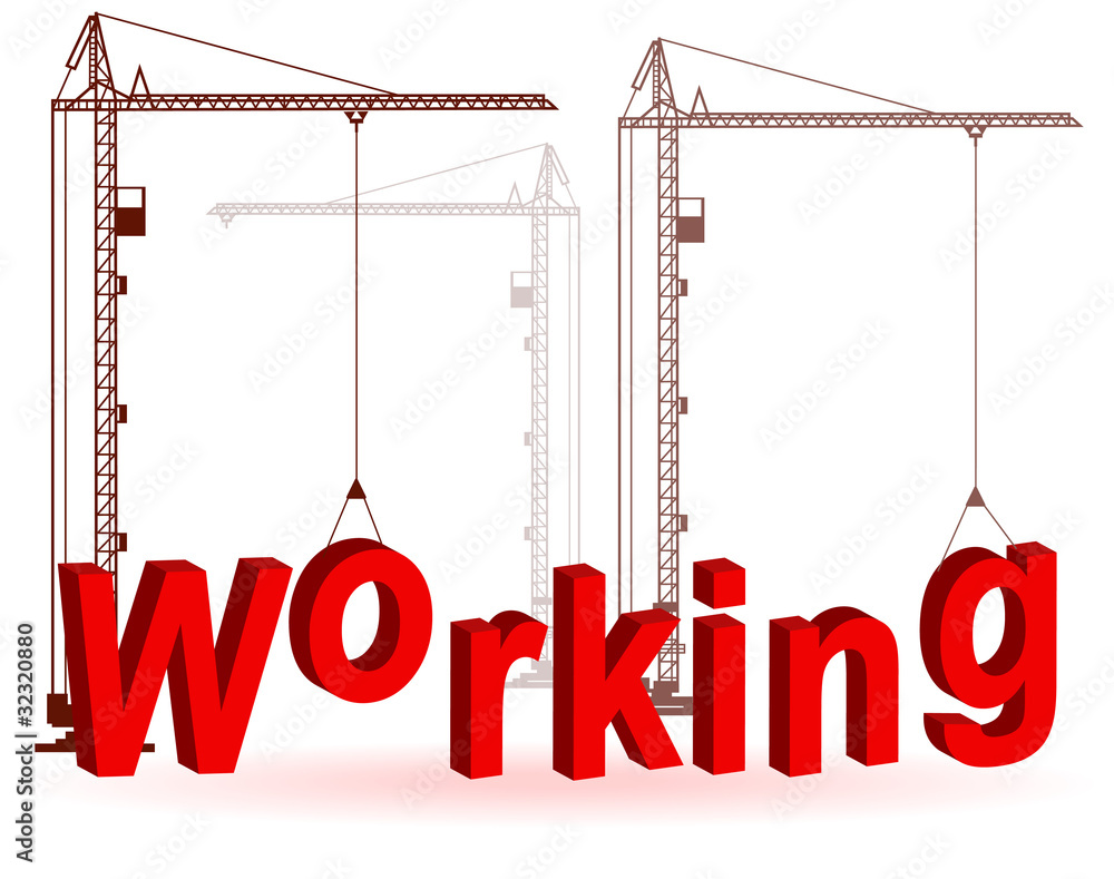 Fotografie The crane collects a word Working