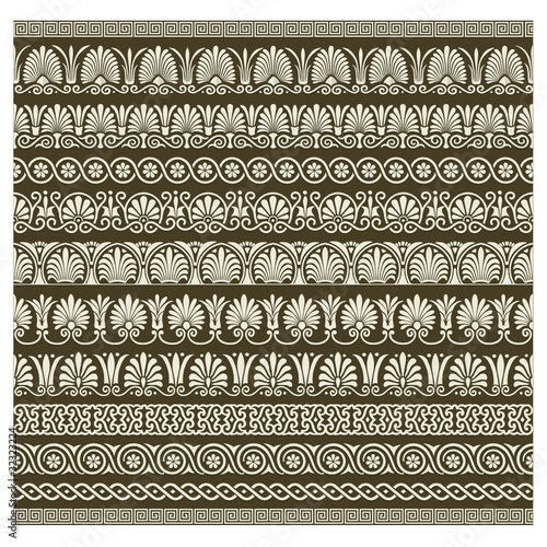 Ancient Greek Ornaments - Vector Illustration