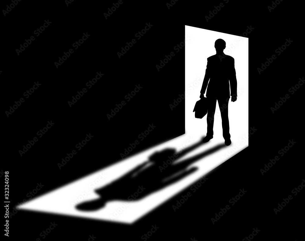 Ταπετσαρία Silhouette of businessman in doorway