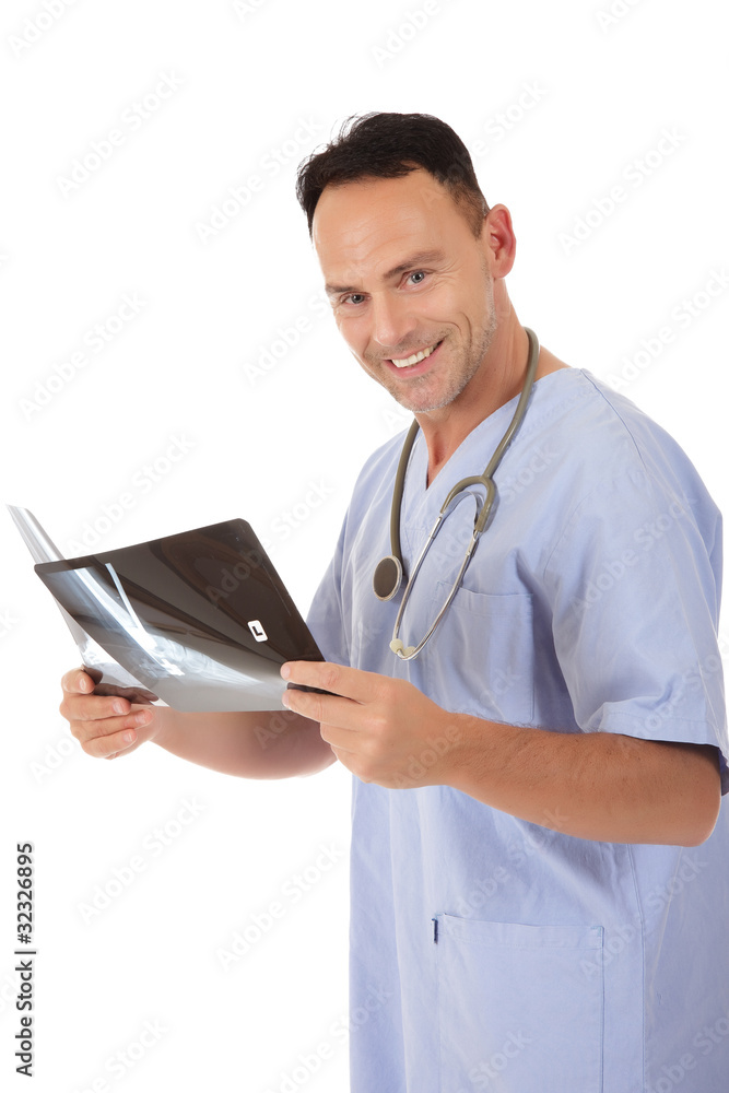 Successful caucasian man doctor, x-ray Successful caucasian man doctor, x-ray