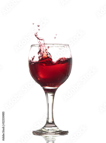 Red Wine Abstract Splashing