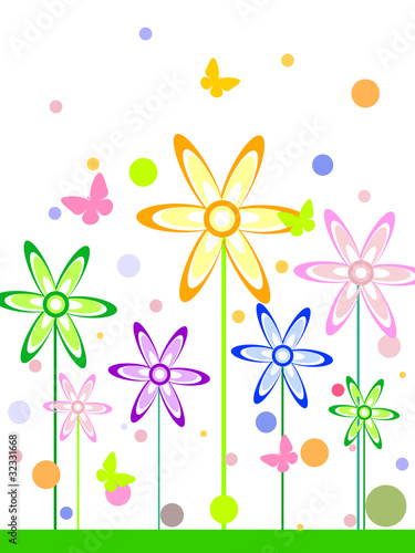 Abstrakte Sommerblumen