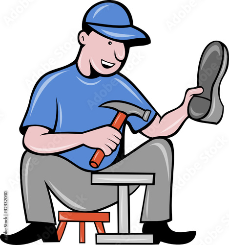 shoemaker cobbler shoe repair sitting