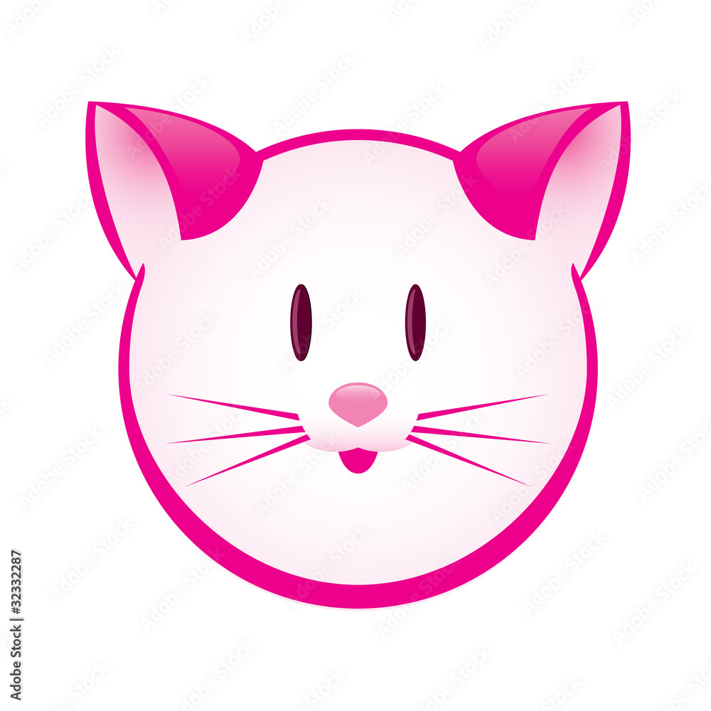 Cartoon gay pink kitty