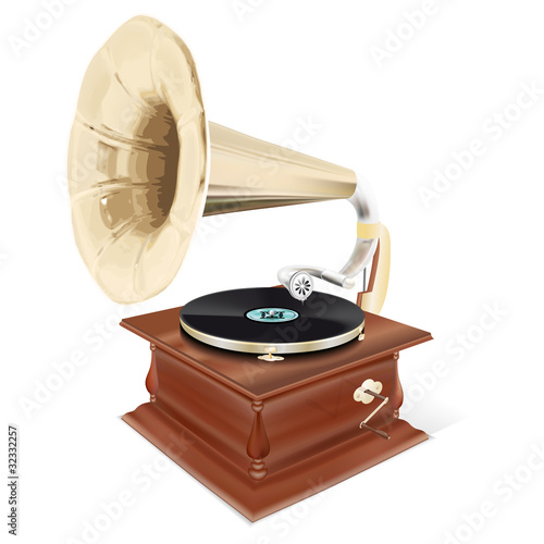 Retro gramophone - vector file