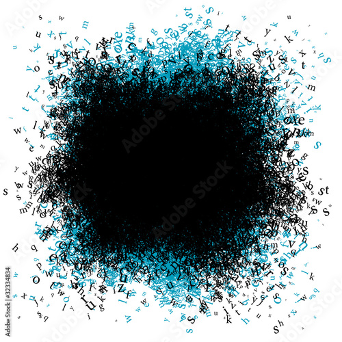 Explosion of letters photo