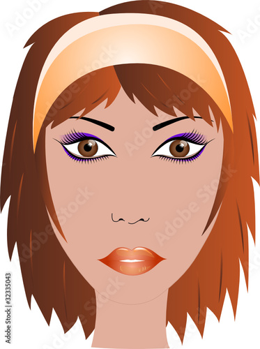 rothaarige Frau mit braunen Augen