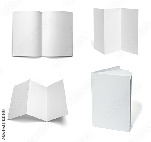 фотографія leaflet notebook textbook white blank paper template