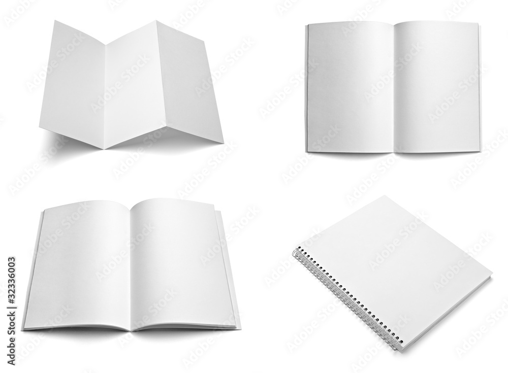 leaflet notebook textbook white blank paper template leaflet notebook textbook white blank paper template