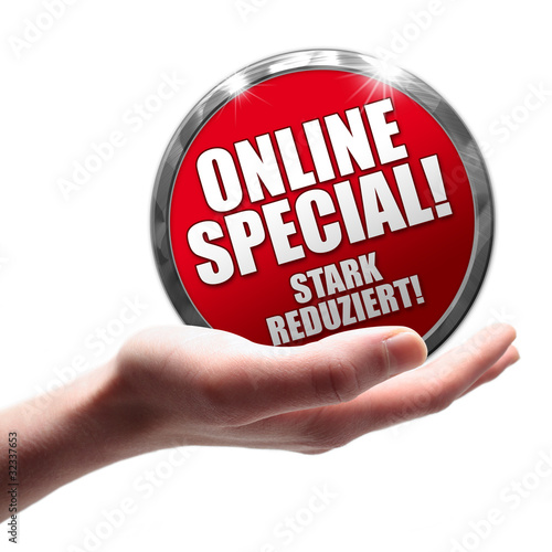 Online Special! Stark reduziert! Button, Icon