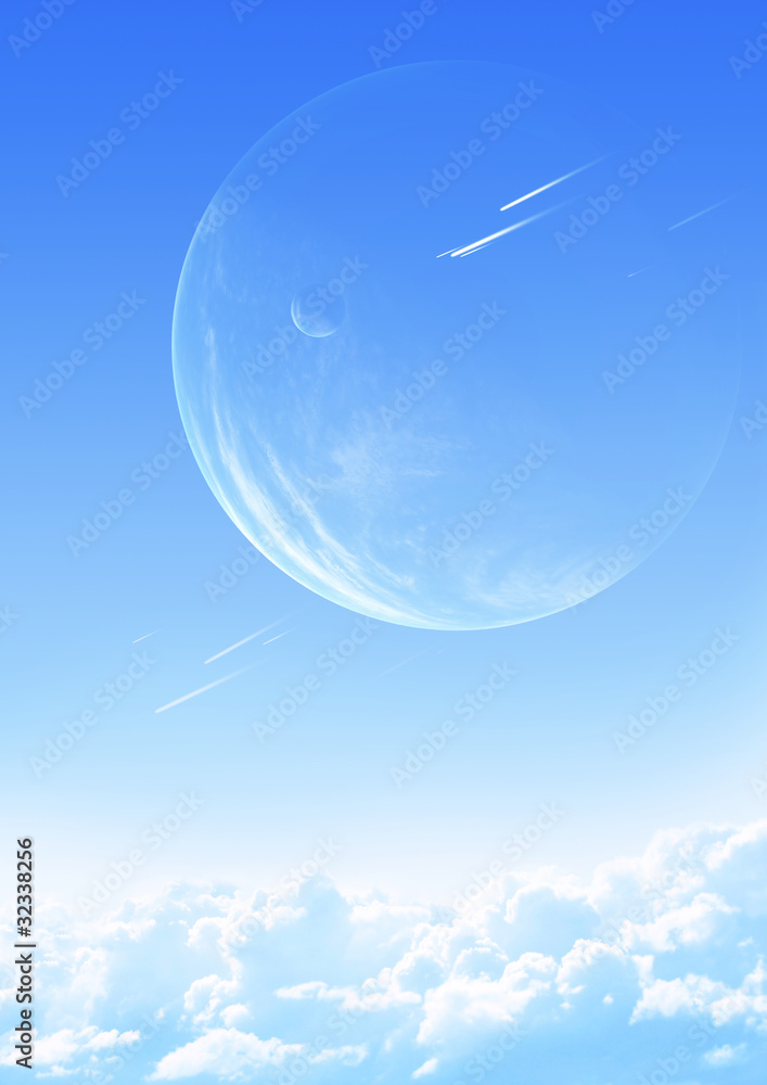 Obraz premium Sky in alien planet