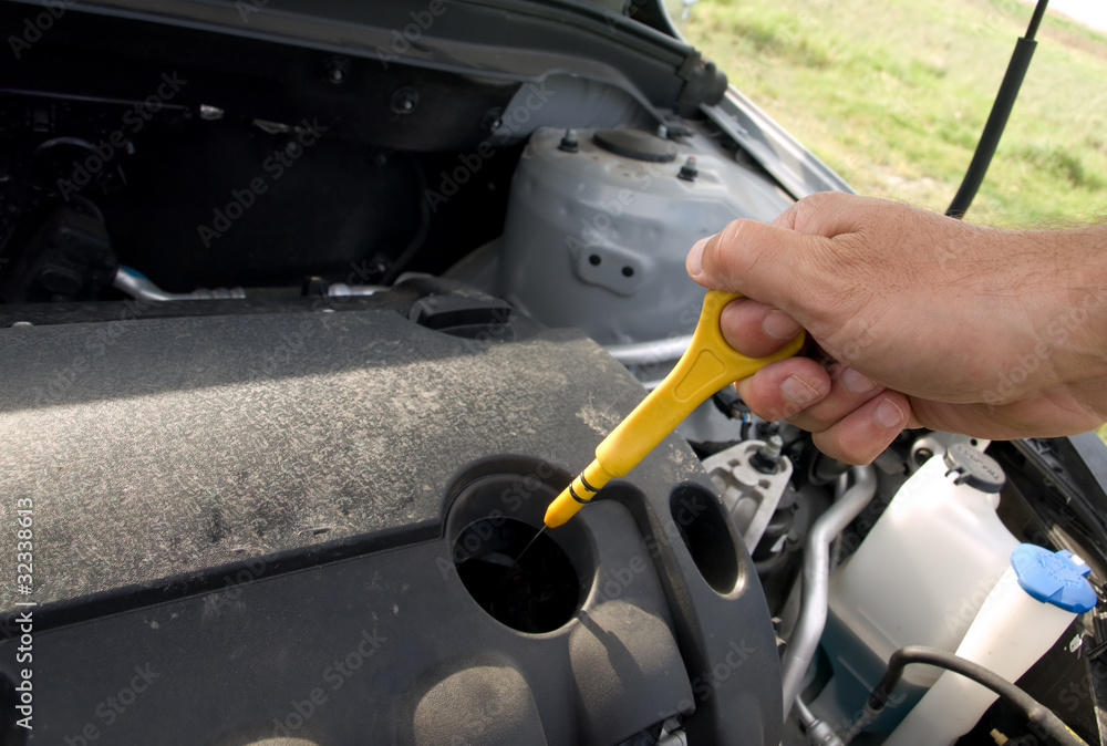 check the oil level in engine check the oil level in engine
