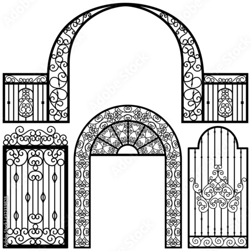 Entrance Gate Door Fence Vintage Retro Ancient Garden