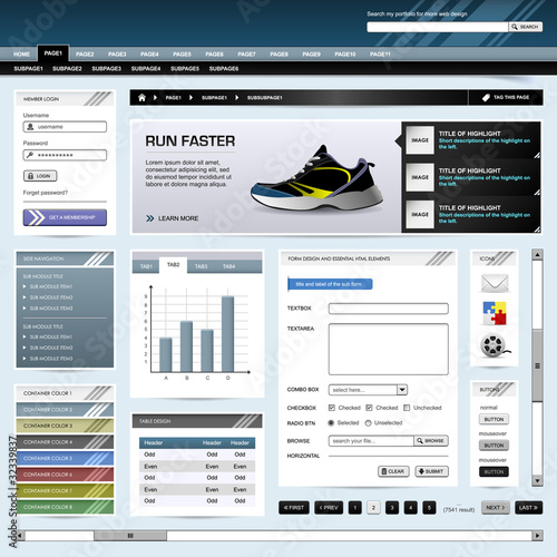 Web Design Website Element Template Button