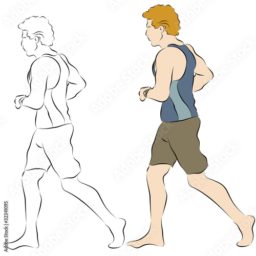 Male Beach Jogger