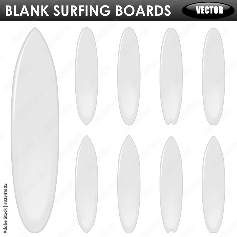 Blank surfing boards set Blank surfing boards set