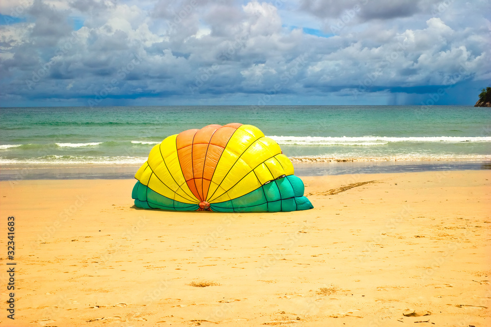 parachute on the beach
