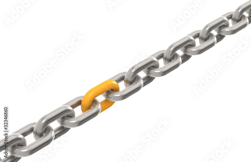 Solution. Chain with one Orange link