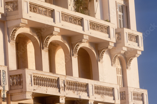 balcony of neoclassical building photo