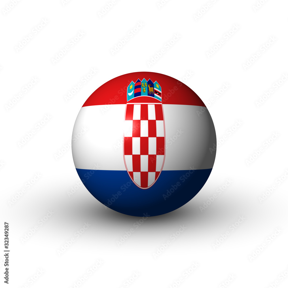 Naklejka premium Flagge Kroatien