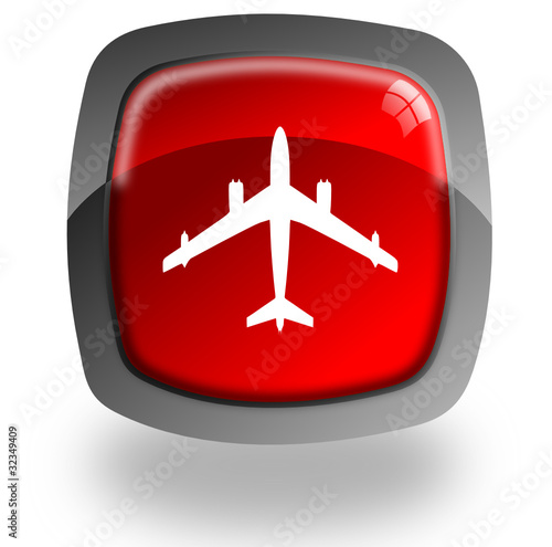 Airplain glossy icon