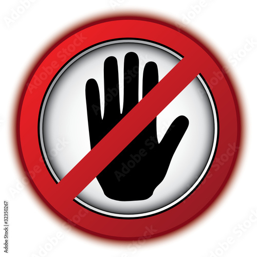 STOP HAND ICON