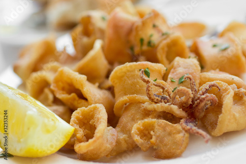 Traditional Italian Fried Calamari photo