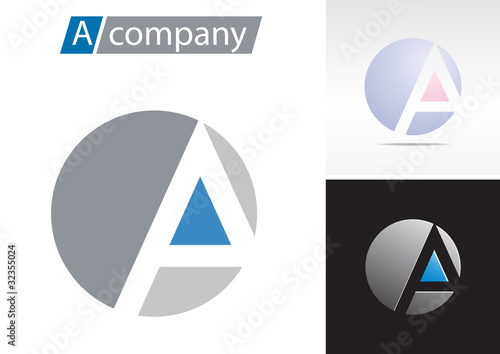 Logo spherical letter A # Vector