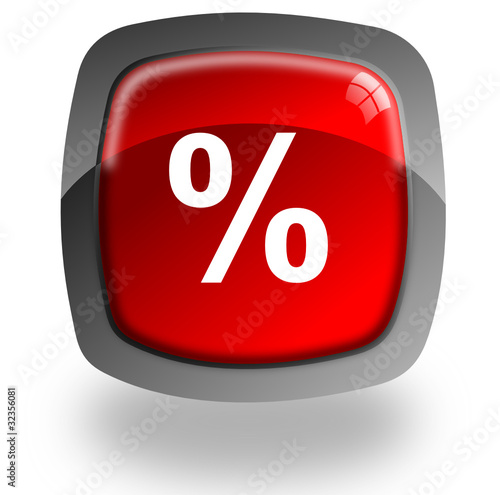 Discount glossy icon